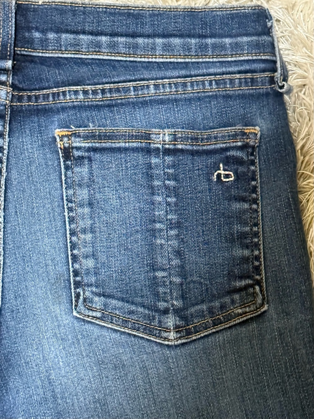 rag & bone JEAN Skinny Ankle Jeans 29 | Dark Wash Stretch Denim - Picture 9 of 12